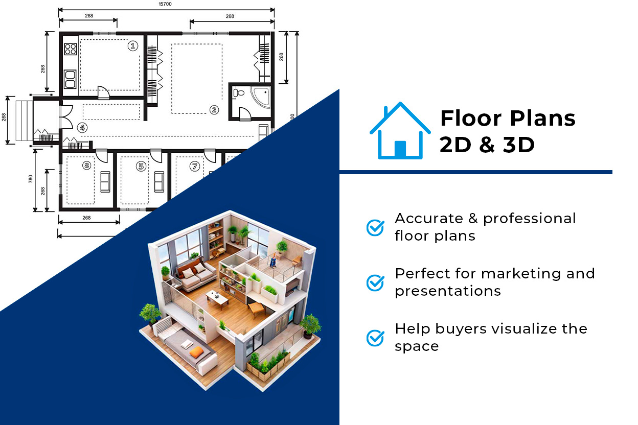 Floor plans 2D & 3D